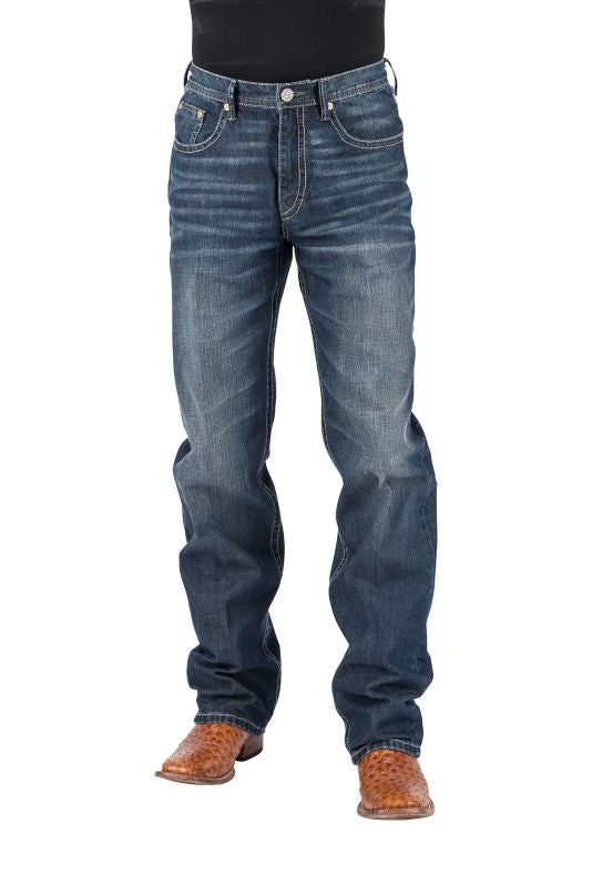 Stetson Mens Two-Tone Embossed X Jeans