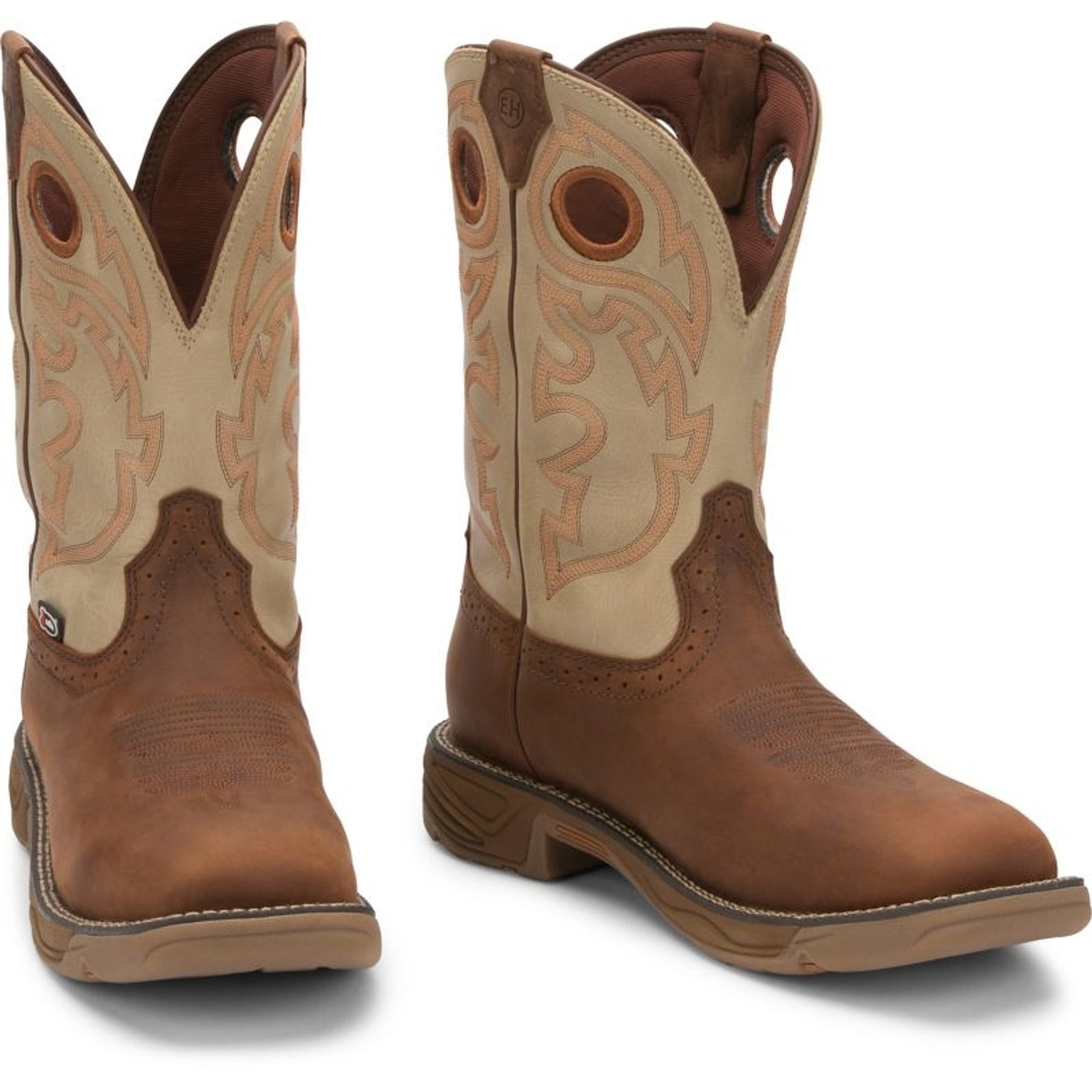 JOW Mens Rush Rust Sq Toe Work Boots