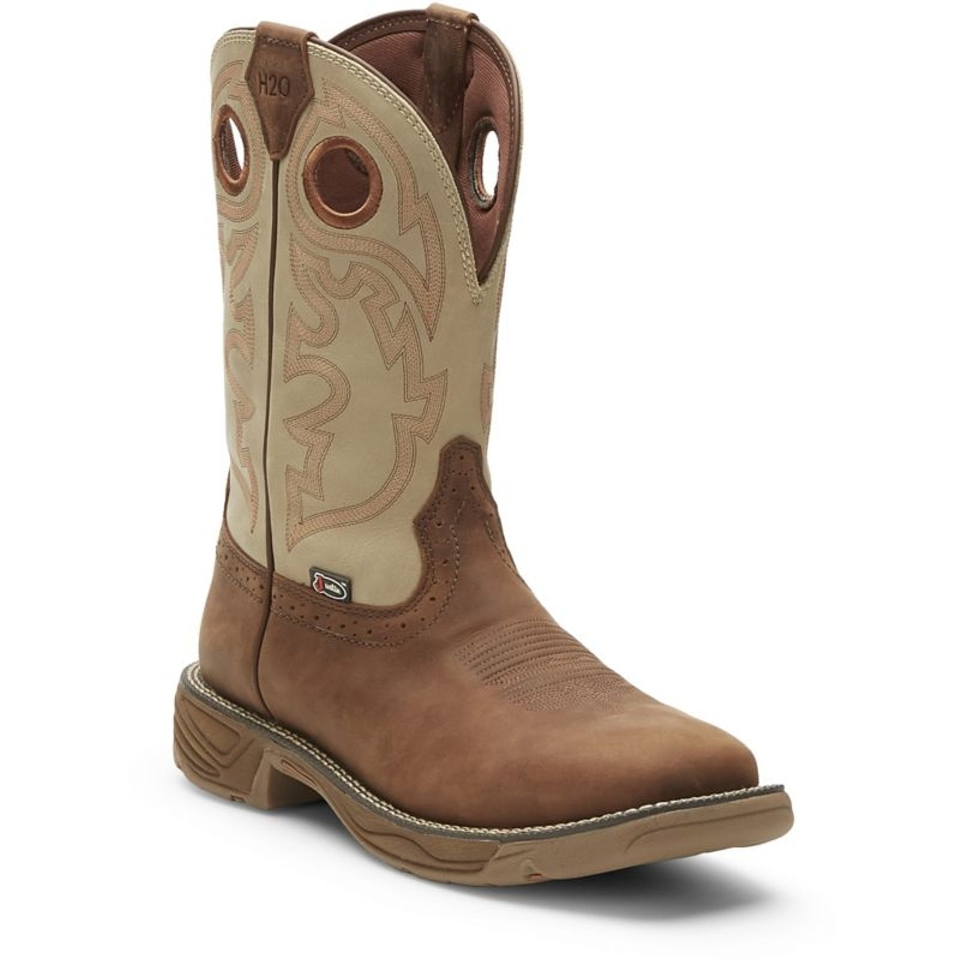 JOW Mens Rush Rust Sq Toe Work Boots