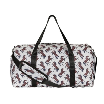 Lila Galloping Bay Horses Duffle Bag