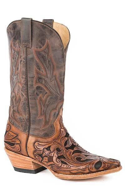 Stetson Mens Handtooled Wicks Boots