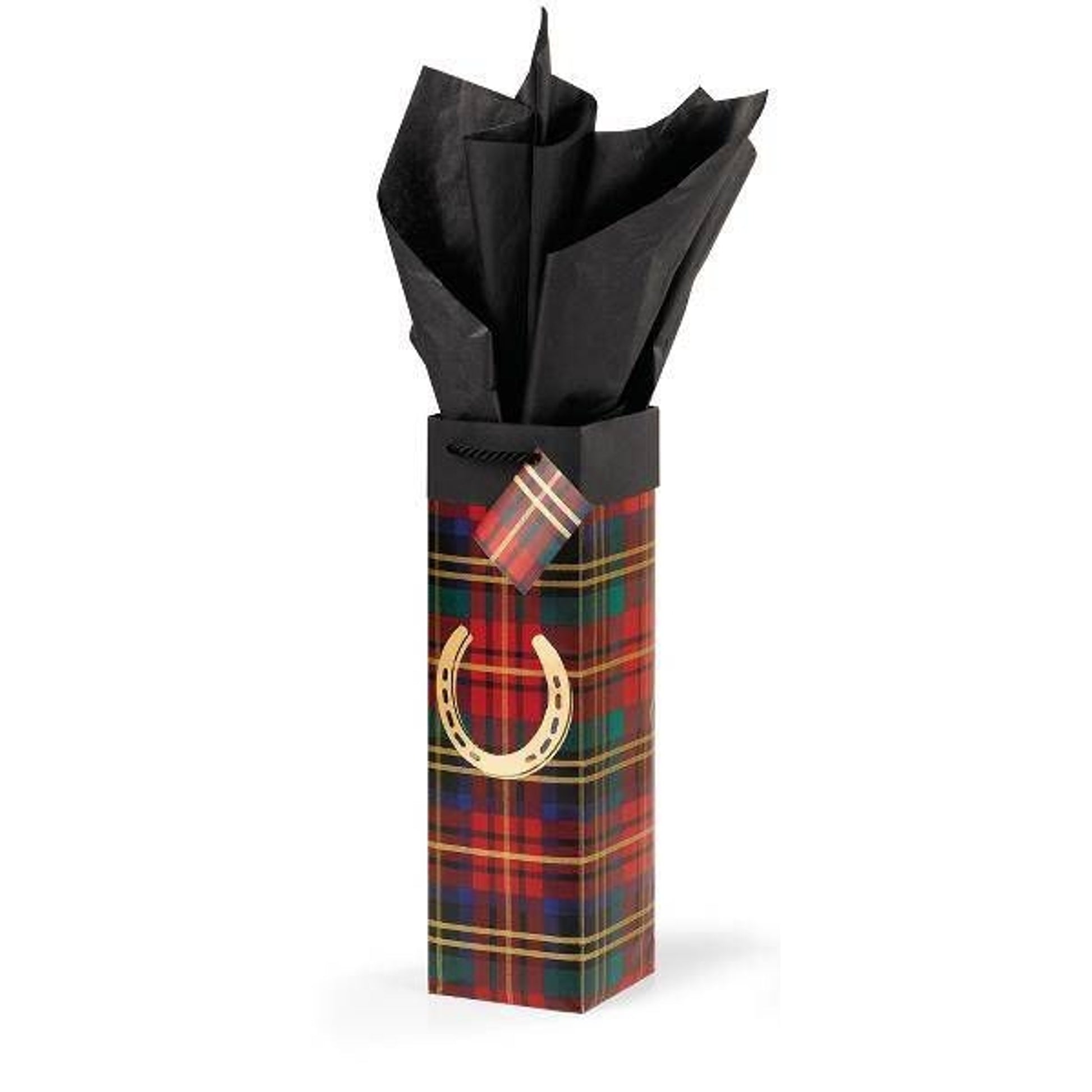 Festive Plaid Wine Gift Bag Plaid