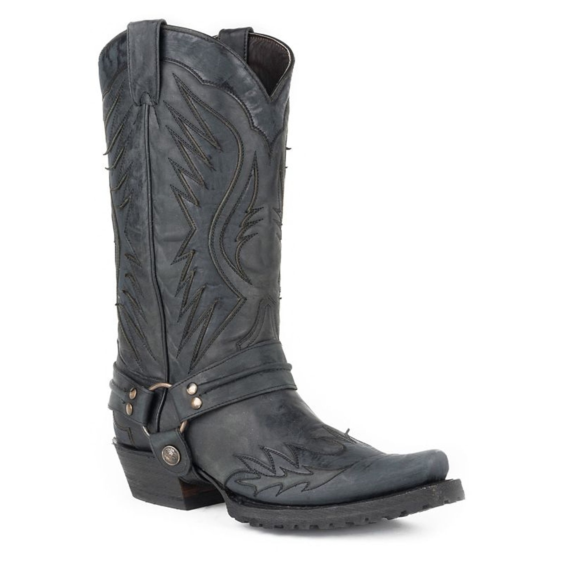Stetson Mens Biker Outlaw Toe Boots