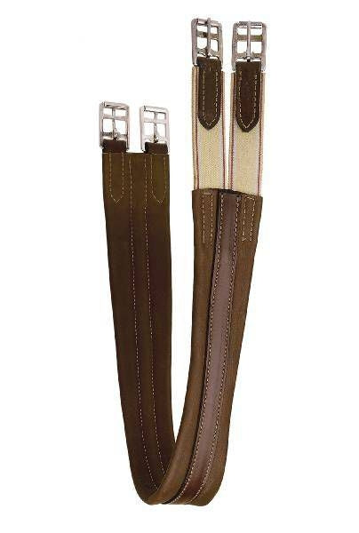 Tory Contour English Girth with Elastic 36 Oakbark