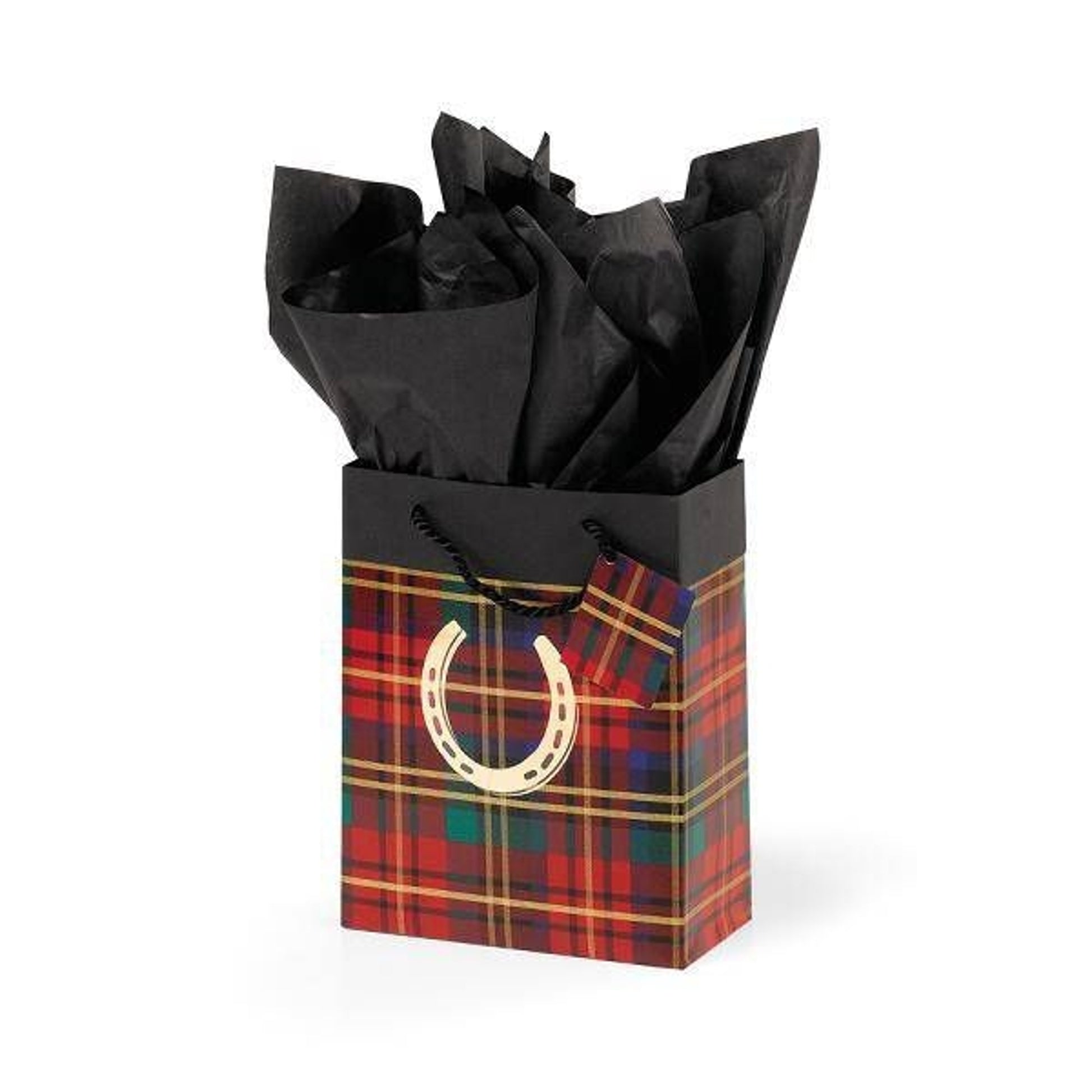 Festive Plaid Cub Gift Bag Plaid
