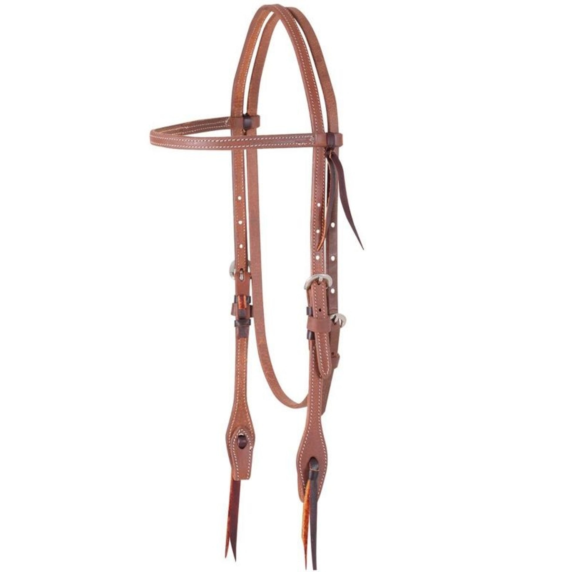 Stitched Harness Leather Browband Headstall 1/2 Br