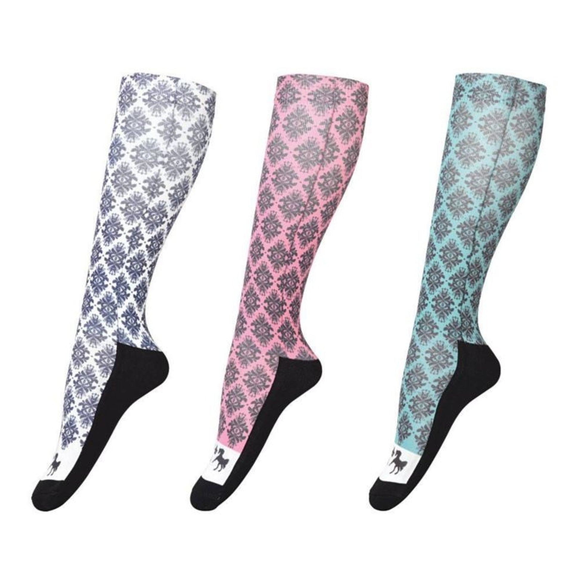 Equine Couture Tara Technical Socks 3pk White