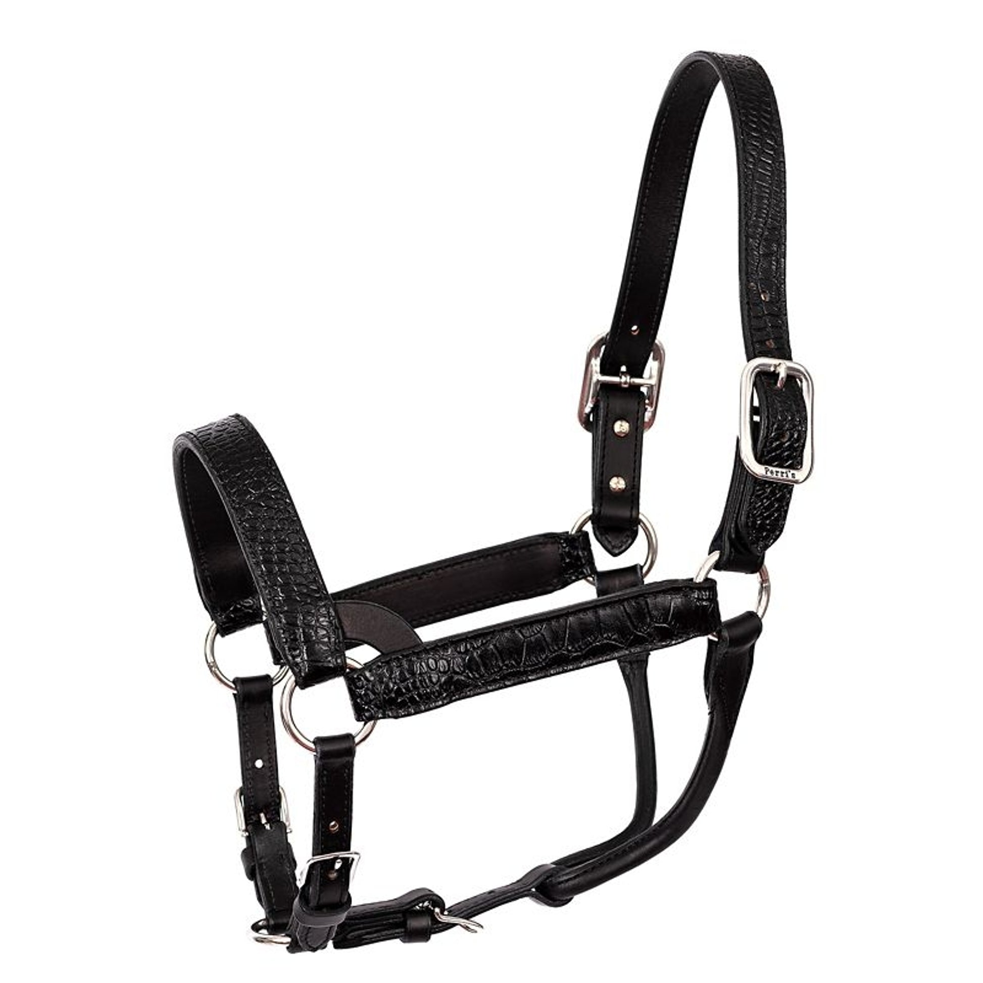 Perris Crocodile Embossed Show Halter