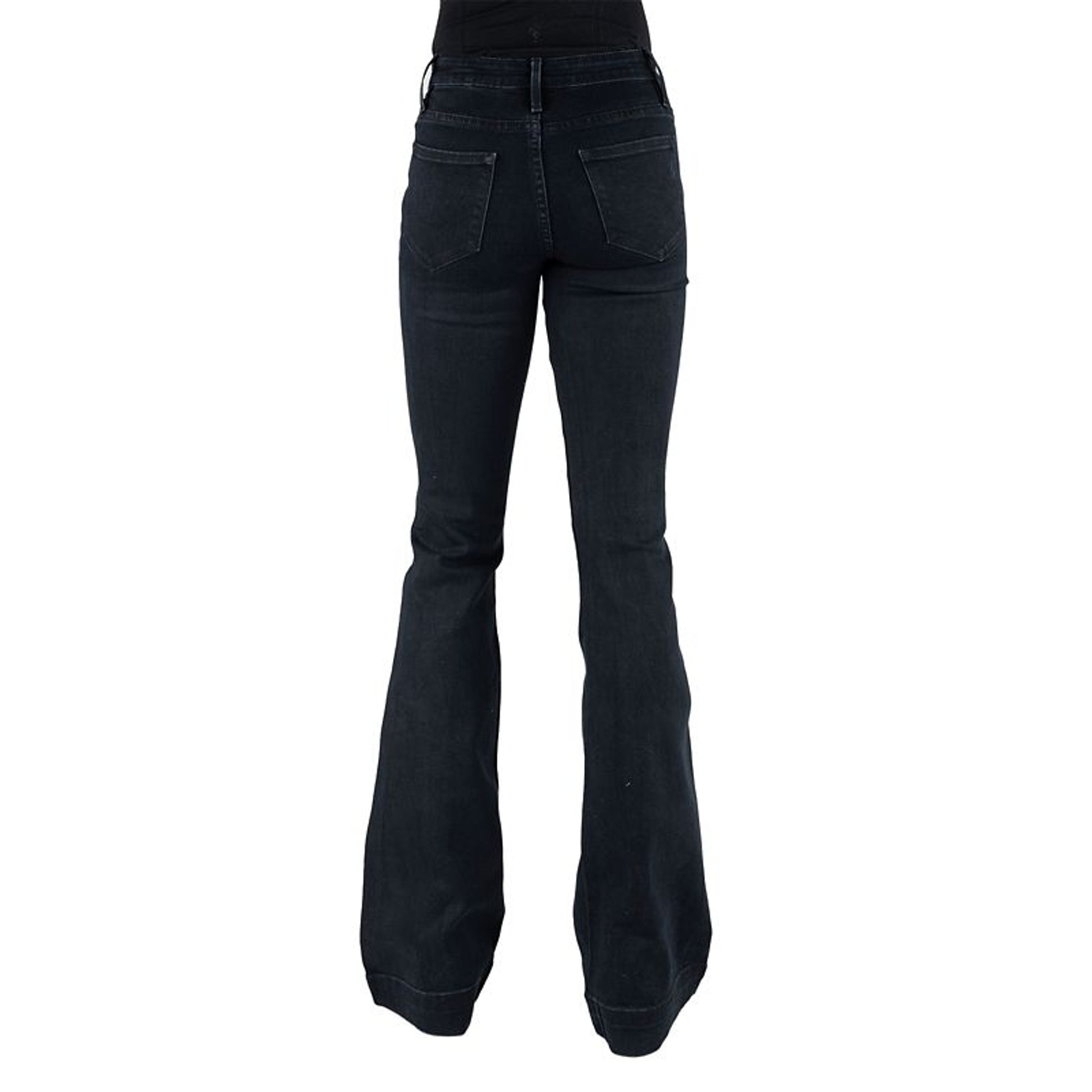 Stetson Ladies High Waist Plain Flare Jeans