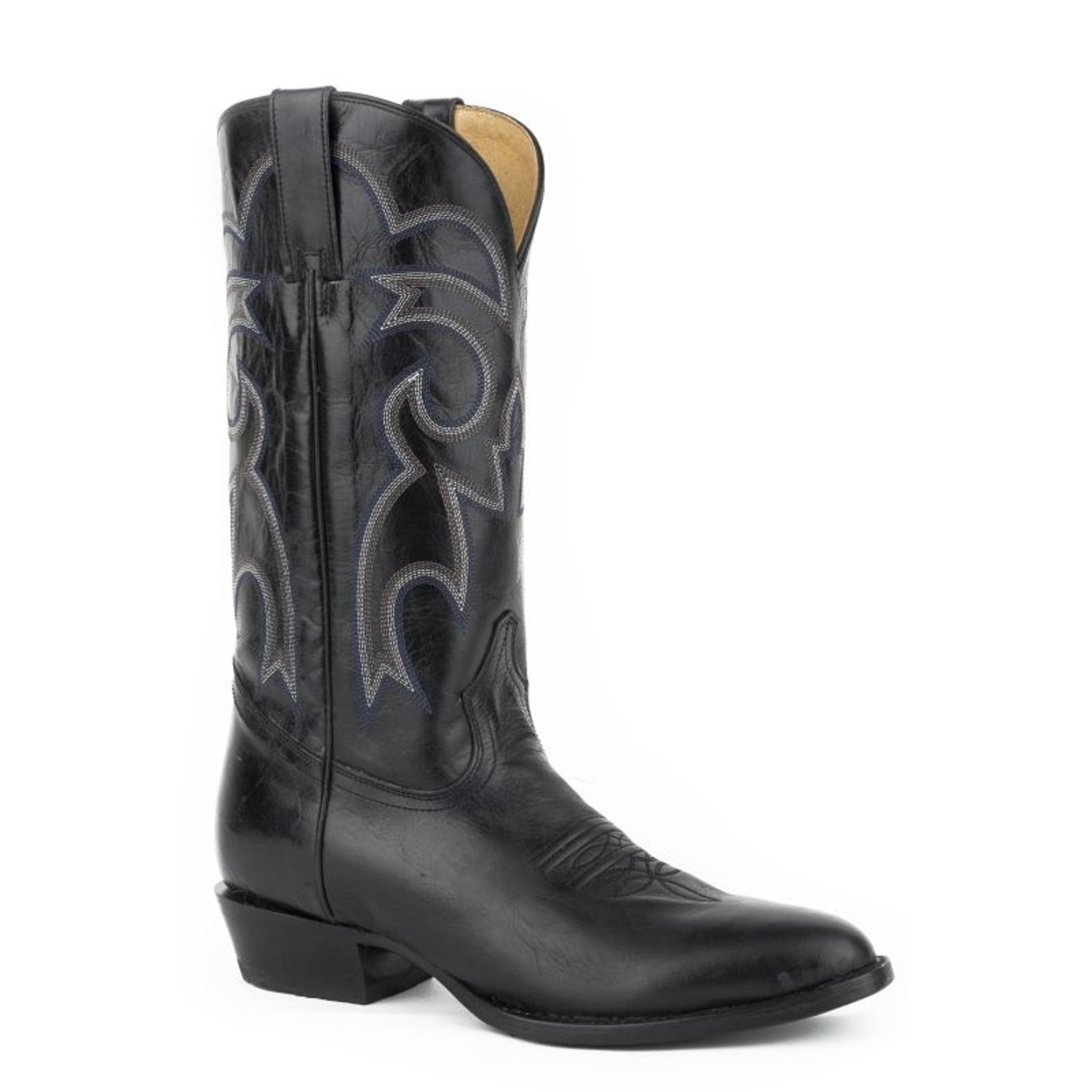 Roper Mens Parker Round Toe Boots 10 D Marbled Bla