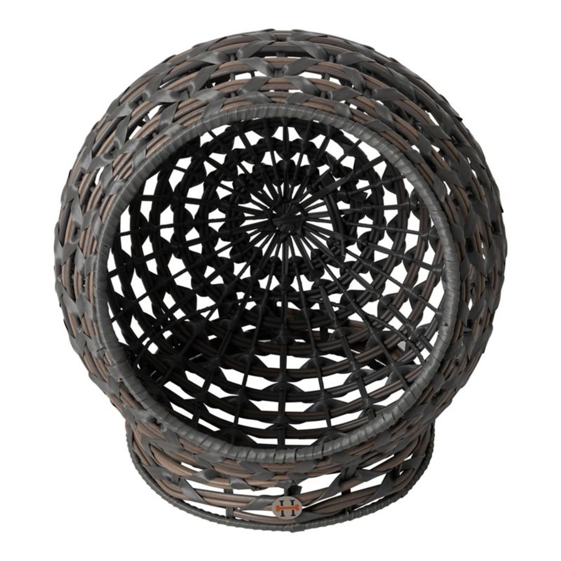 Huntley Pet Hemisphere Rattan Pet Bed with Cushion