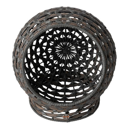 Huntley Pet Hemisphere Rattan Pet Bed with Cushion