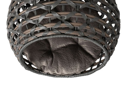 Huntley Pet Hemisphere Rattan Pet Bed with Cushion