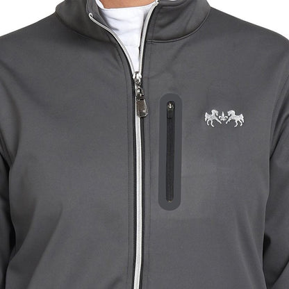 Equine Couture Ladies Cropped Jacket LG Charcoal