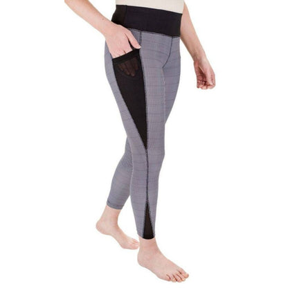 TuffRider Ladies Damask Tights L Black/White