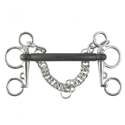 Horze Rubber Mullen Mouth Pelham Bit