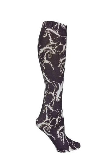 AWST Intl Ladies Lila Linear Horse Socks