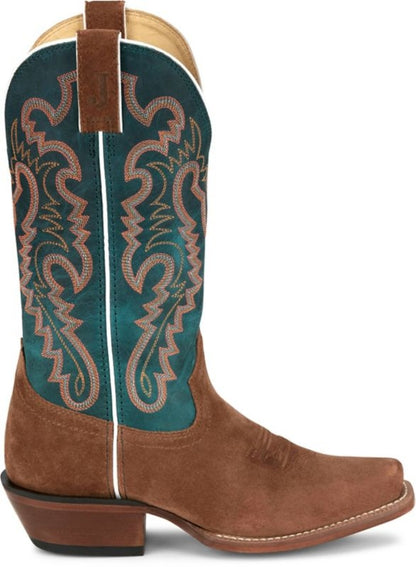 Justin Ladies Annie Up Sq Toe Boots