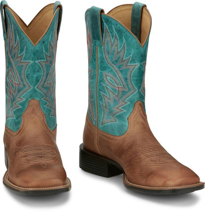 Justin Mens Zeke Sq Toe Boots