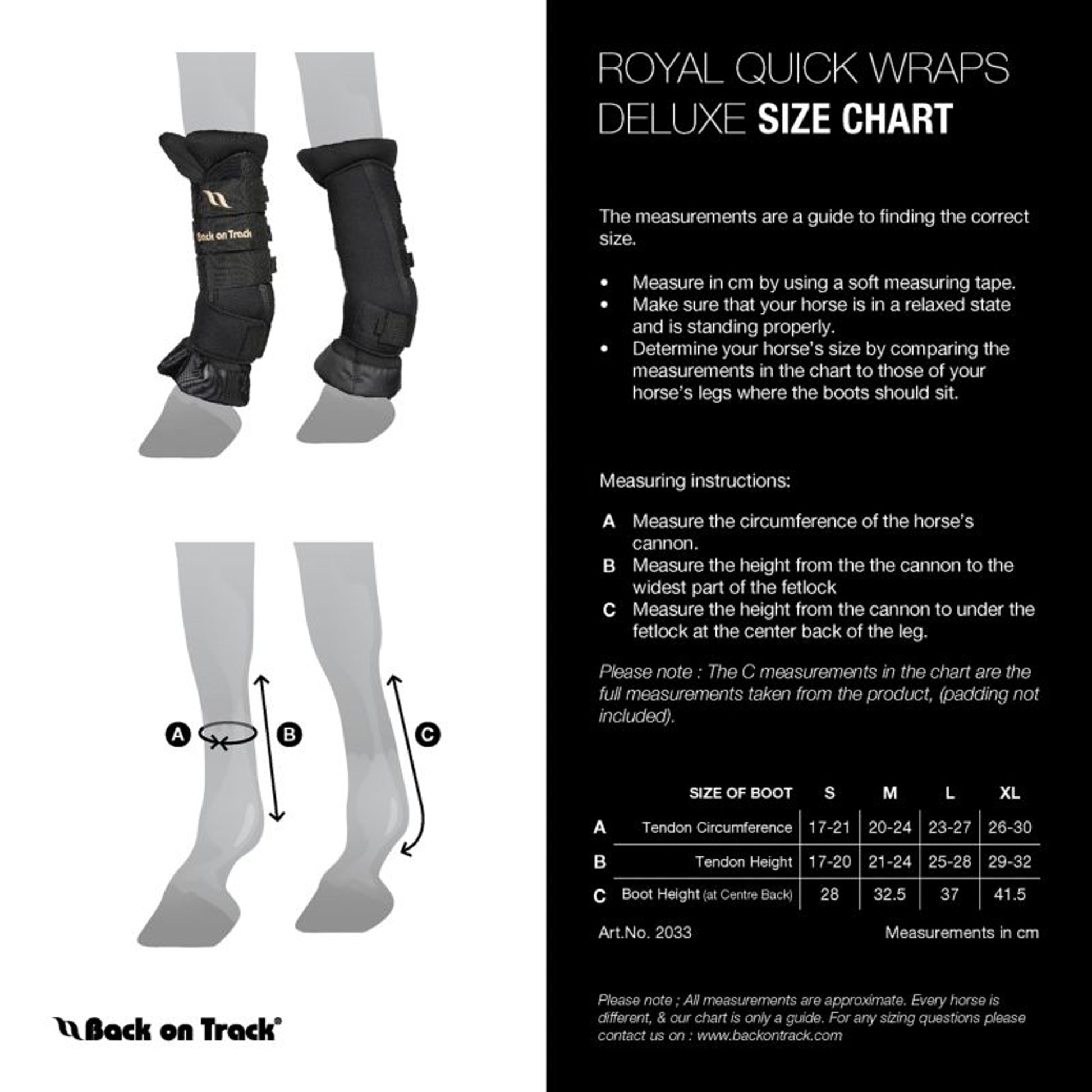 Back on Track Royal Quick Wraps Deluxe