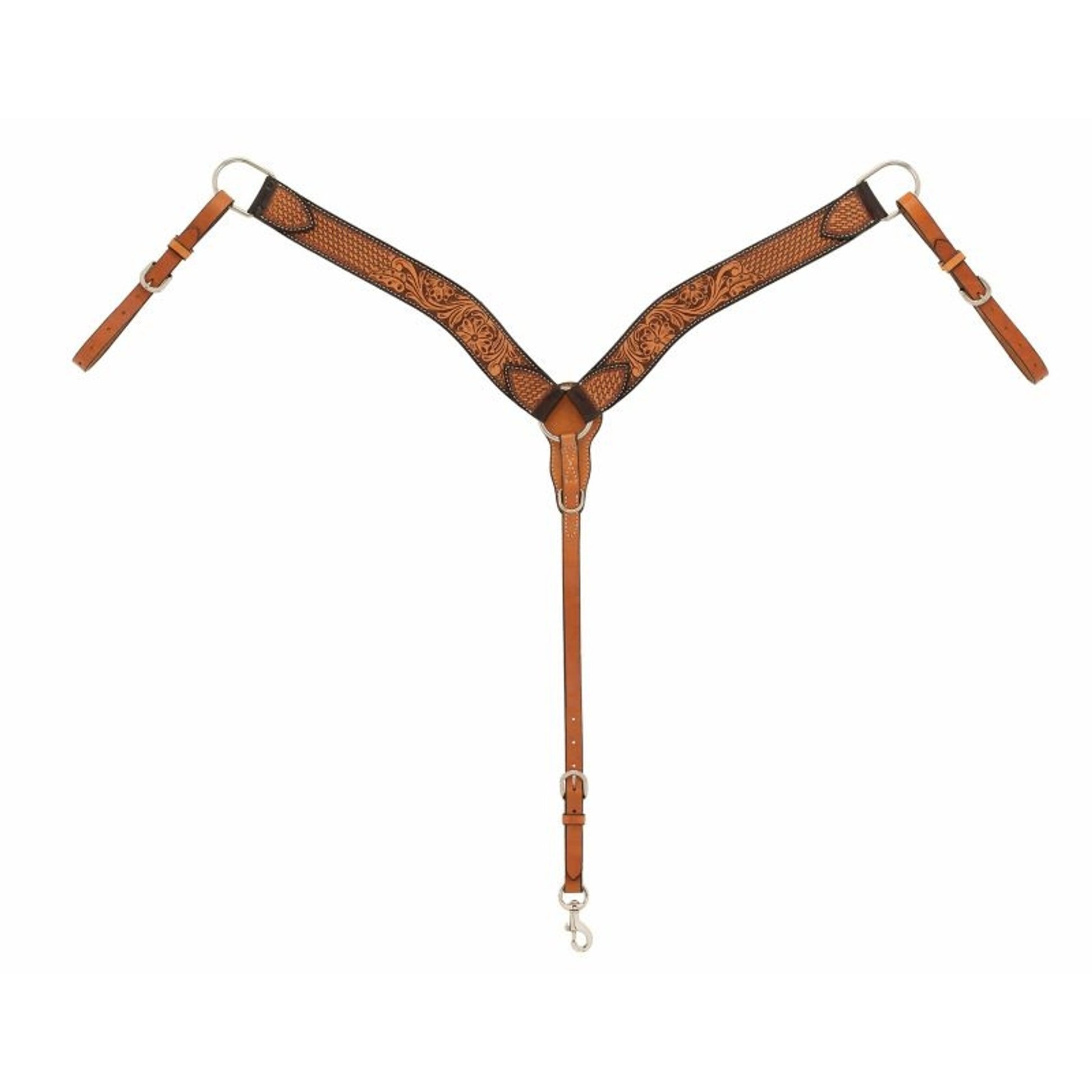 Weaver Floral Tooled Breast Collar