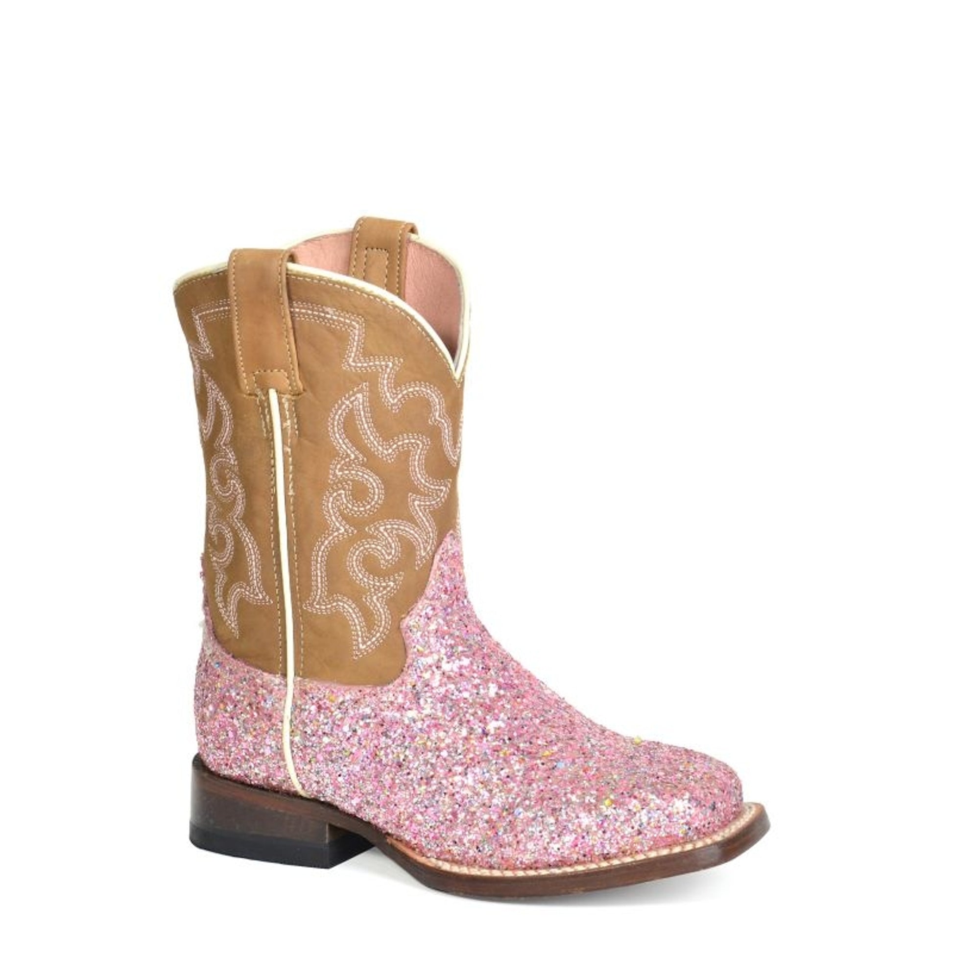 Roper Childs Glitter Queen Sq Toe Boots