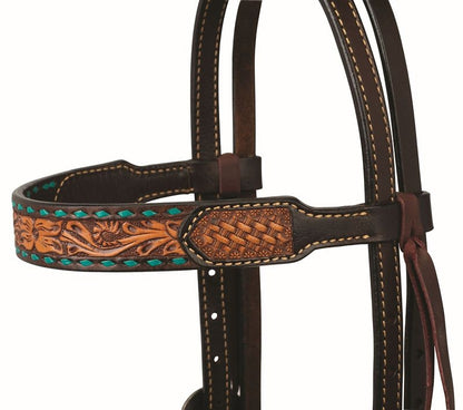 Floral Buckstitch B/Band Headstall