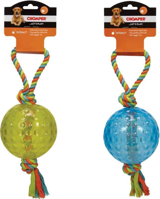 Chomper Rope Tug Toy With Tpr Ball