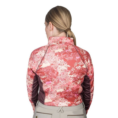 Ovation Ladies 1/4 Zip LS Print Sunshirt