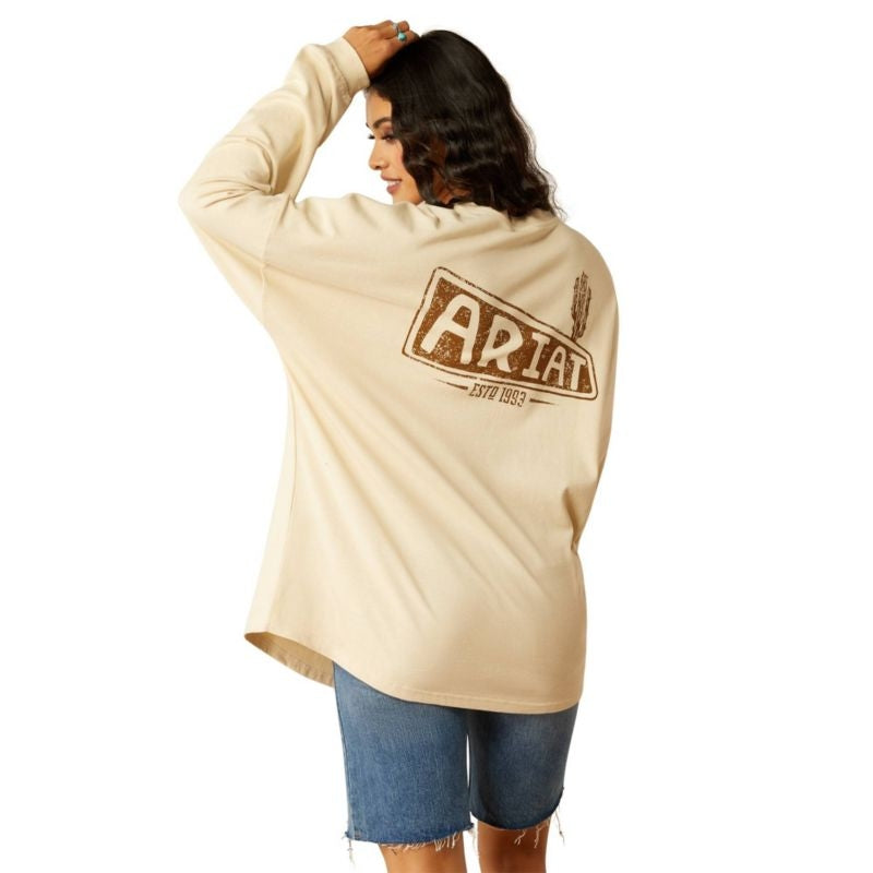 Ariat Womens Canvas Oversized Tee