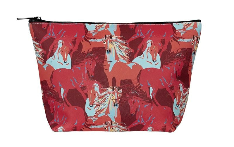 AWST Colorful Horses Cosmetic Pouch