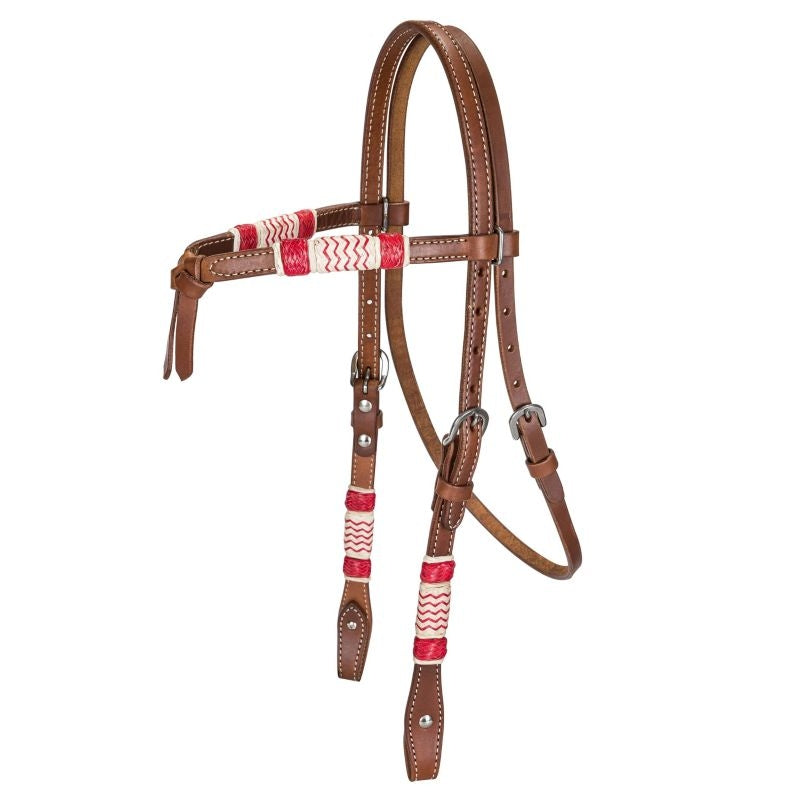 Tabelo Cross Over Headstall with Rawhide Brown