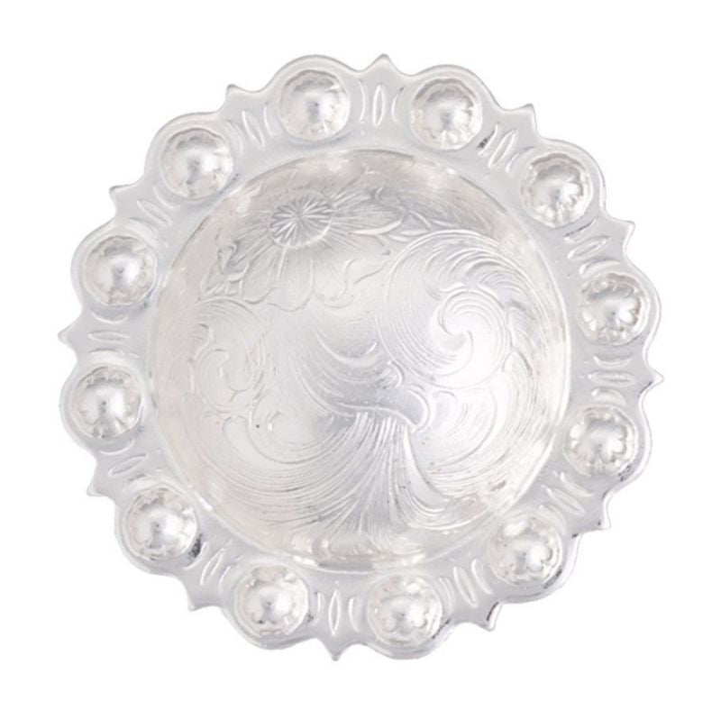 Sun Trim Silver Engraved Conch/ScrewBack 1 Sil