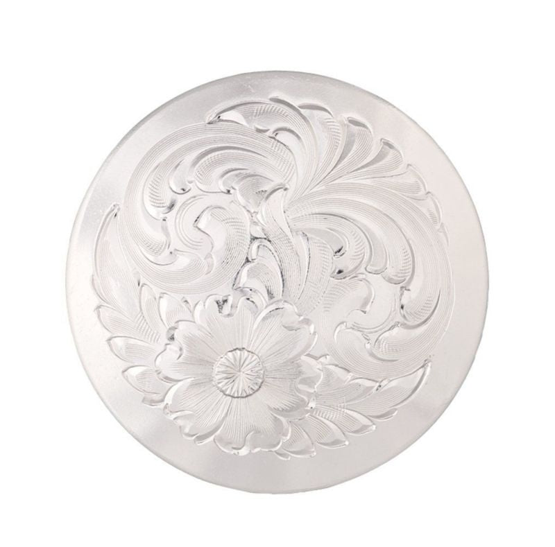 Clear Edge Silver Engraved Concho/Screw Back 1 Sil