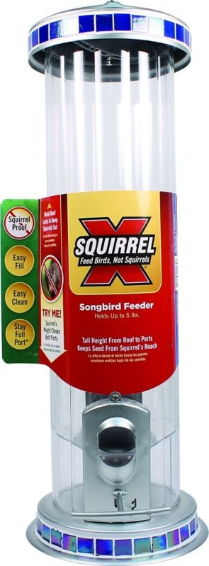 Squirrel Proof Songbird Feeder 4.2Lb Blue Tile
