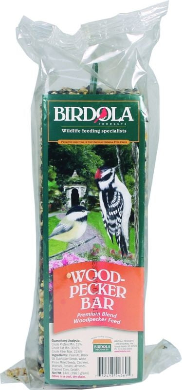 Birdola Seed Bar 14oz Woodpecker