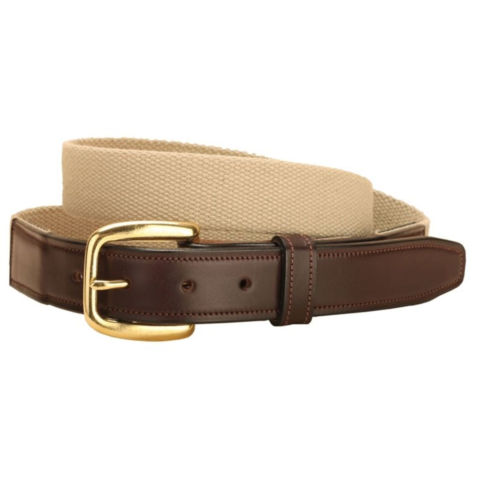 Tory Wide Web Belt With Oakbark Billets 28 Bk/Gry