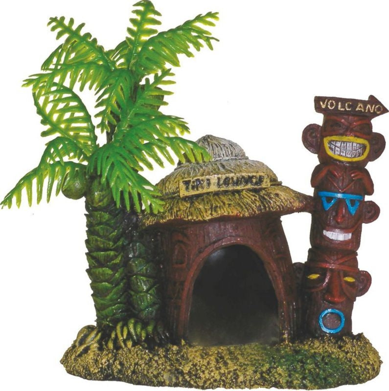 Blue Ribbon Betta Hut with Palm Tree