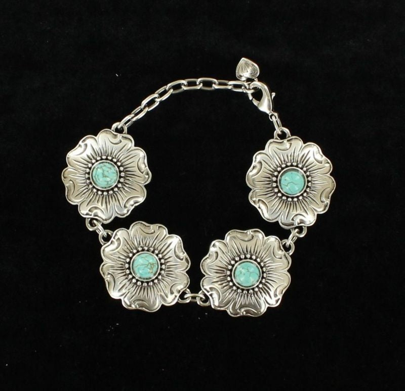 Blazin Roxx Flower Stone Bracelet