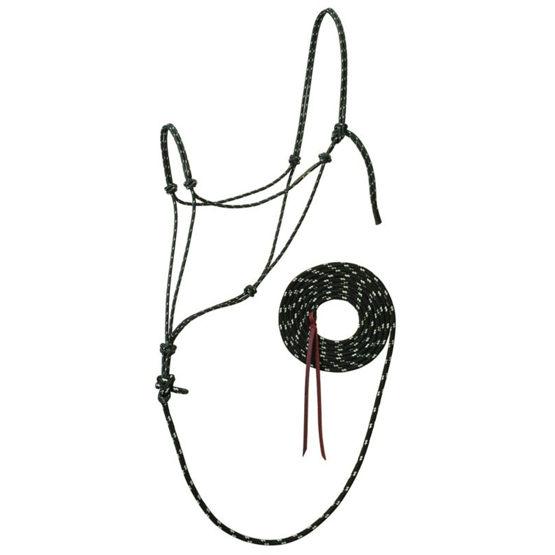 Weaver Reflective Rope Halter with Lead 12 Black