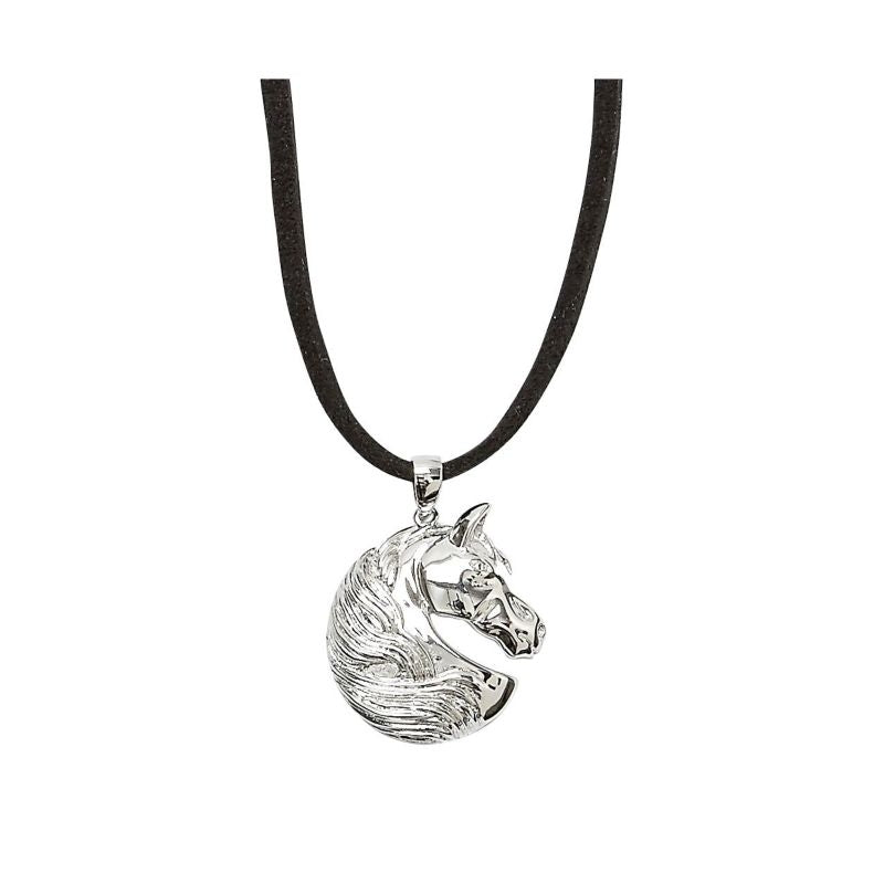 Proud Horsehead NecklaceBk/Wh