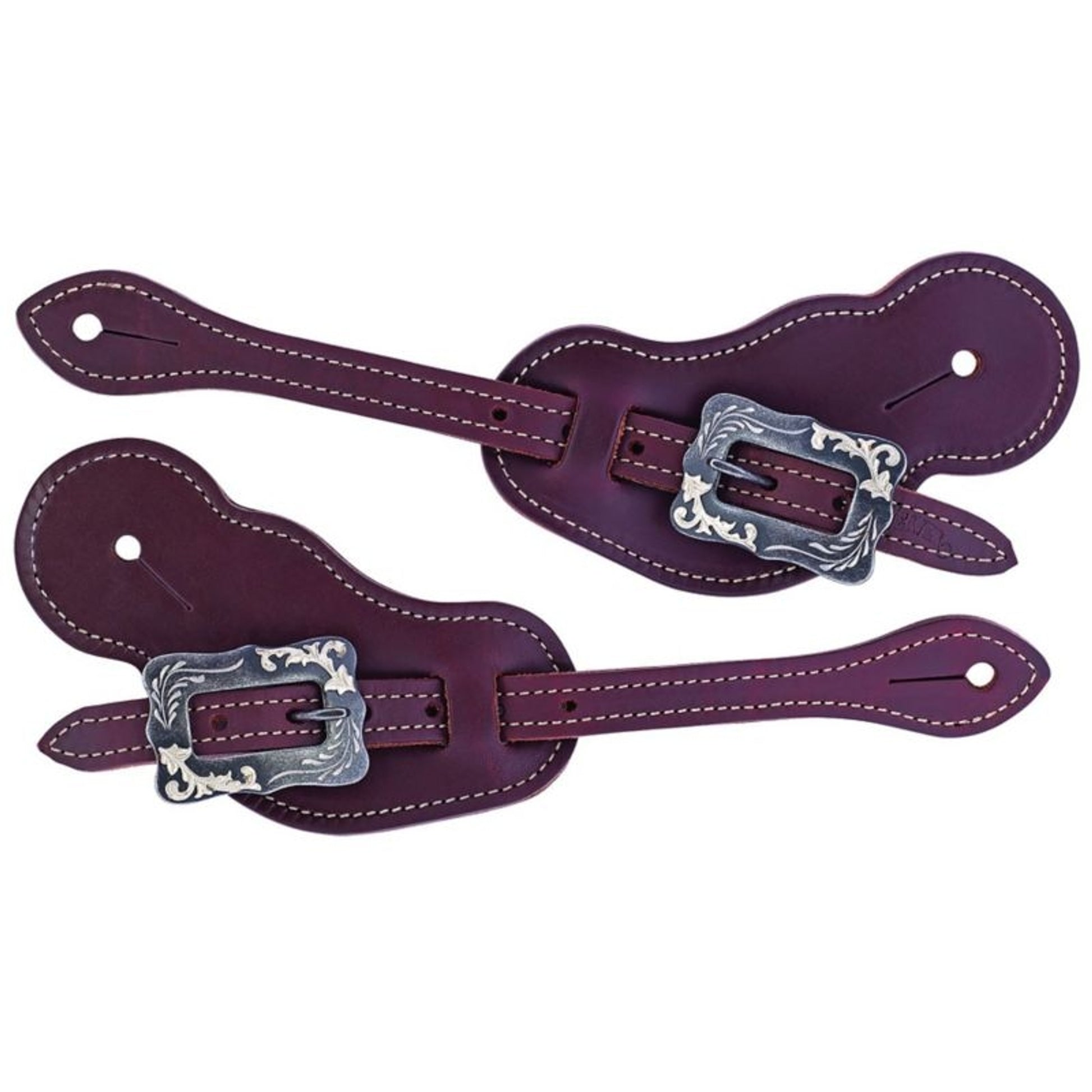 Weaver Buckaroo Oiled Harness Spur Straps Rose