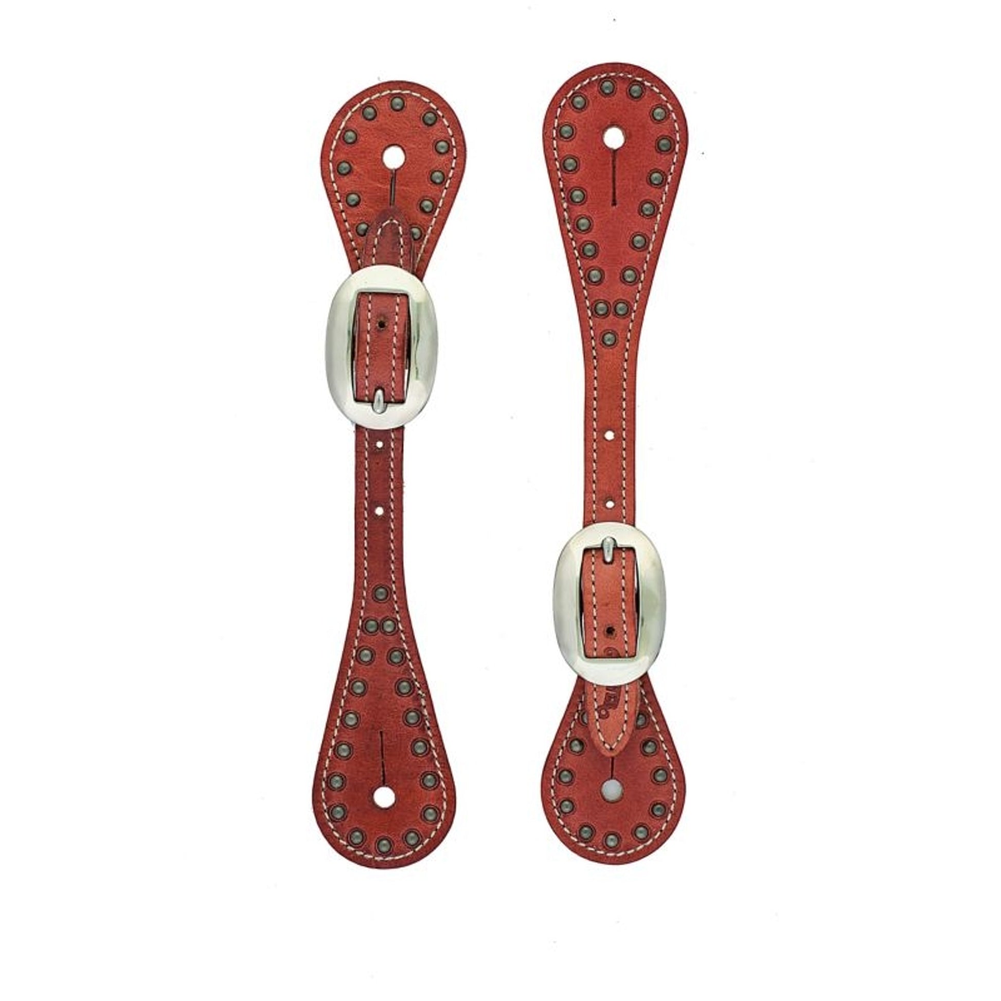 Weaver Youth Harness Spur Straps With Spots Russet