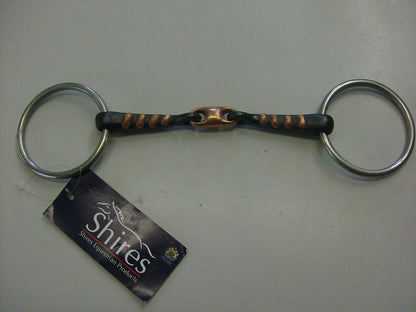Shires Copper Sweet Iron Snaffle Bit Raised Rib