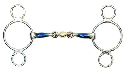 Shires Blue Sweet Iron Two Ring Gag Bit