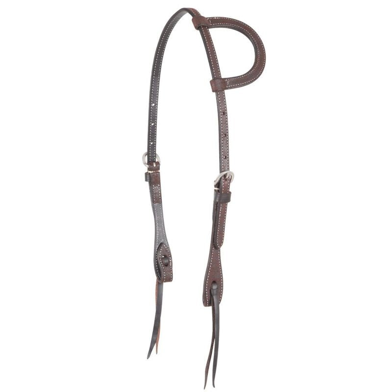 Stainless Buckle Knots Split Ear Headstall Brn
