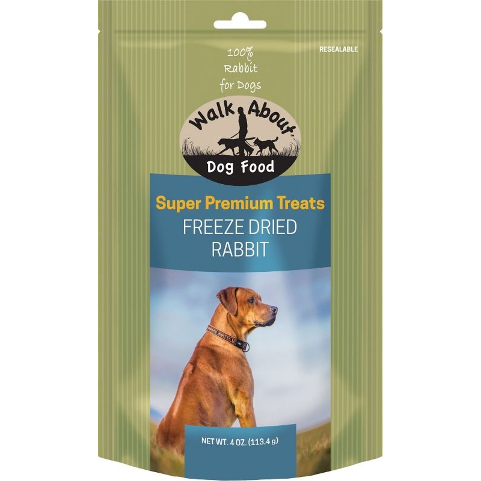 Walkabout Freeze Dried Dog Treats-Rabbit 4oz