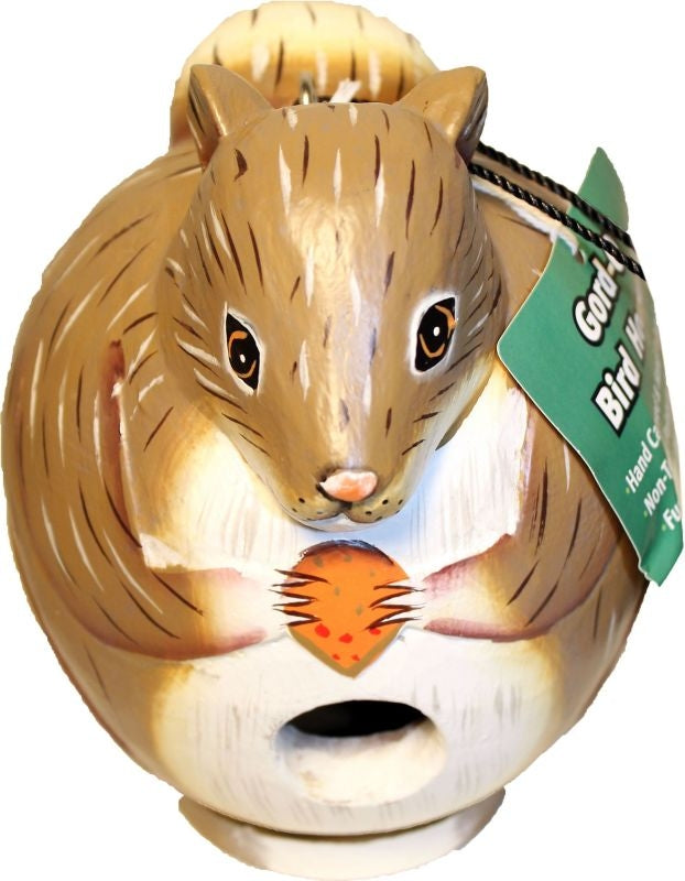 Songbird Essentials Gordo Squirrel Bird House Tan
