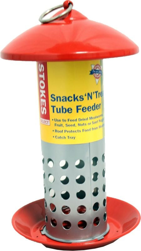 Stokes Snacksntreats Mealworm Tube Feeder Red