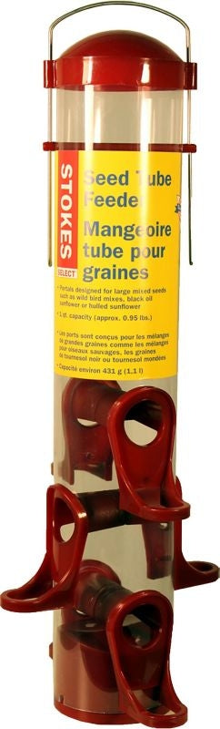 Stokes Seed Tube Feeder Maroon